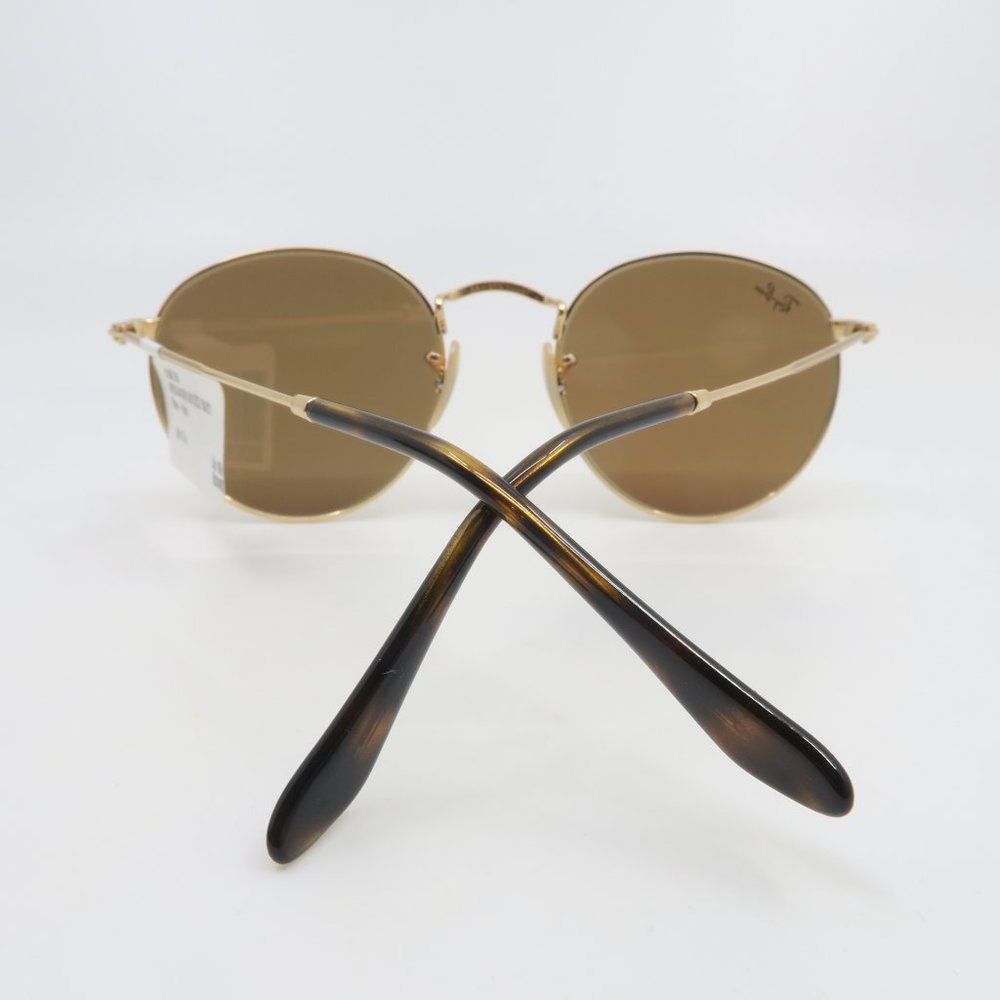 Ray-Ban RB 3447N 001/Z2 50mm ROUND METAL Gold/Copper Unisex New Sunglasses - Picture 6 of 7